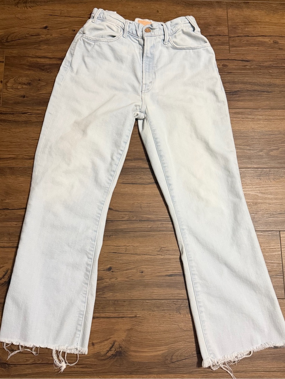 MOTHER Jeans The Hustler Ankle Fray Pina Colada Paradise Wash Size 26